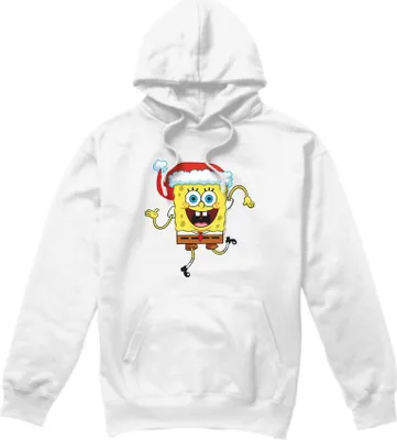 Image de SpongeBob SquarePants - Sweat à capuche pour homme - design de Noël TV8668 (XXL) (Blanc)