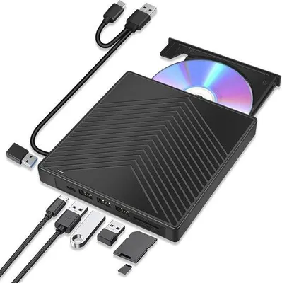 Image de Lecteur CD/DVD externe USB 3.0 Type-C multiport