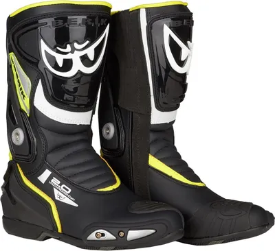 Image de Bottes de moto Berik Shaft 2.0, noir/jaune, 42