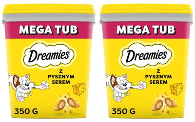 Produktbild von Dreamies Mega Box Katzensnack Knusprige Pasteten mit Käsefüllung 2x350g