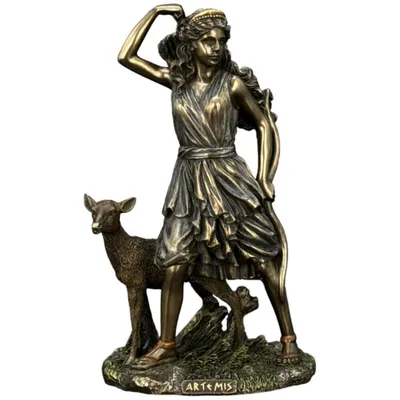 Produktbild von Artemis Figur Veronese Göttin der Jagd Bronzeoptik Skulptur Griechische Mythologie Geschenk WU78098A4
