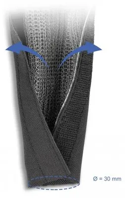 Image de DELOCK EMV Abschirmgeflechtschlauch 1 m x 30 mm schwarz