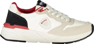 Produktbild von Eleganter Herren Sportschuh in Weiß mit roten Details und Applikation