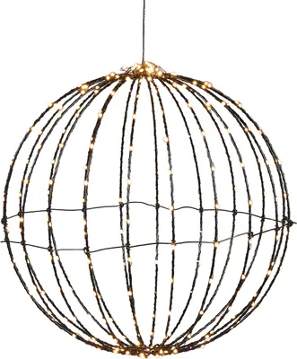 Image de Luca Lighting Sphère LED 260 LED blanc chaud extérieur 40 cm noir