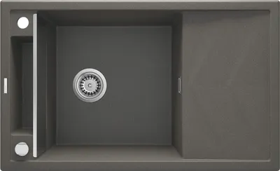Image de 1-bowl magnetic granite sink with drainer