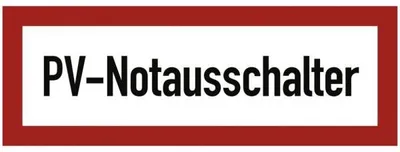 Produktbild von Dreifke® Aufkleber Brandschutzschild PV-Notausschalter, Folie, 210x74 mm, 1 S...