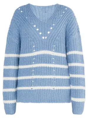 Image de Pull en maille CALEY pour femme - Bleu, taille L