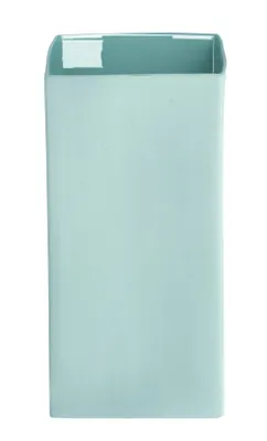 Immagine prodotto di ASA Selection Cube Blue Vase, Blumenvase, Blumentopf, Tischvase, Keramikvase, Keramik, Aqua, 18 cm, 46021108