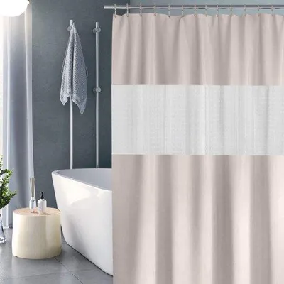 Produktbild von Badezimmer Vorhänge 200x180cm weiß Stoff
