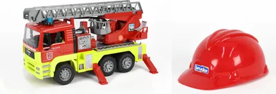 Produktbild von BRUDER, MAN TGA Feuerwehr mit Drehleiter & Light+Sound Mod, 1760