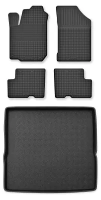 Produktbild von Gummimatten + Kofferraumwanne für Dacia Duster I 4WD 2010-2018 – Schwarz, Semi-Universal, angepasst – Wielganizator Semi-Universal
