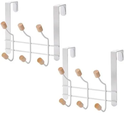 Image de Crochet de porte double, peu encombrant, 1 pièce, silencieux