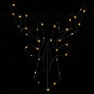 Immagine prodotto di Casaria Cervo Luminoso 30 LED Interni Esterni IP44 Timer 24h Renna Natalizia Arredo Deco Finestra