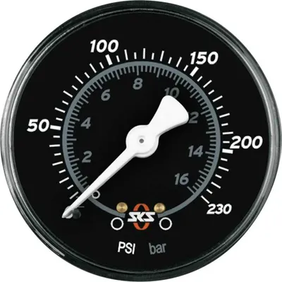 Zdjęcie produktu dla Manometr pompy Sks 63 mm 230 psi czarny
