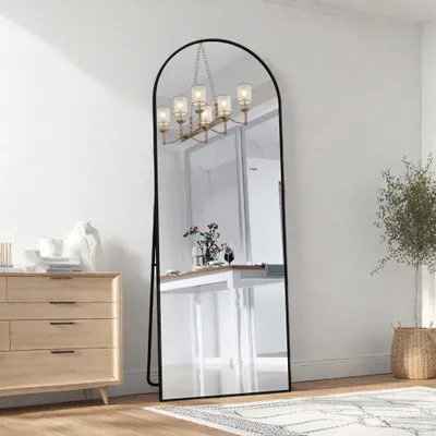 Zdjęcie produktu dla Lustro stojące, pełne, czarne - 162 x 53 cm