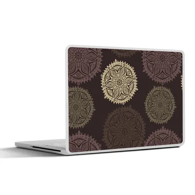 Produktbild von MuchoWow® Laptop Aufkleber Sticker Cover Gestaltung - Mandala - Braun 40x30 cm - Laptop Dekoration - Selbstklebend