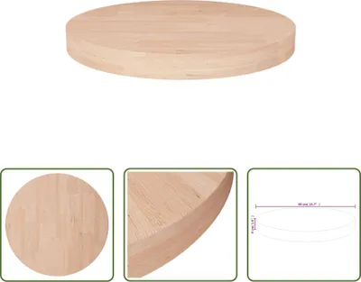 Obrázek produktu pro The Living Store Kulatá deska stolu Ø40x4 cm Neošetřené masivní dubové dřevo