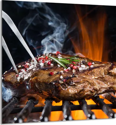 Produktbild von GLASPLATTE FÜR KÜCHE 60x65 Grill