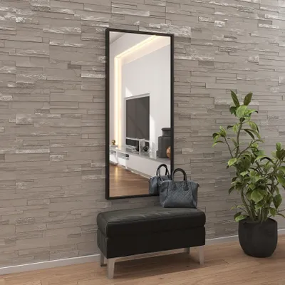 Obrázok produktu pre Obdĺžnikové zrkadlo Vasto - čierne - 60 x 140 cm