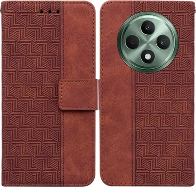 Produktbild von OPPO Reno12 F 5G Hülle - Coverup Geometric Klapphülle - Braun