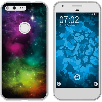 Produktbild von PhoneNatic Case kompatibel mit Google Pixel XL Silikon-Hülle Space Starfield M7