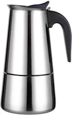 Espressokanne, Kaffeemaschine, Mokkakanne aus Edelstahl 430, Espressokanne für 4/6/10 Tassen, Herdkanne, geeignet für Induktionsherde