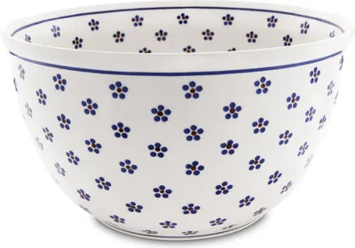 Produktbild von Original Bunzlauer Keramik 4,5 Liter Schüssel Schale XL mit Muster Innen Ø26,3cm Salatschüssel Suppenschüssel Beilagenschüssel Obstschale[Form 2] im Design 225