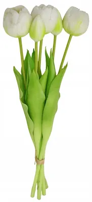 Produktbild von Künstliche Tulpen Silikon Blumenstrauß 5 Stück Realistisch Dekoration für Vase
