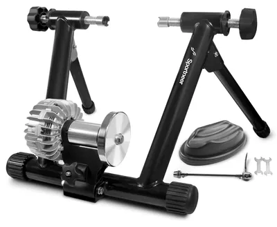 Produktbild von Fietstrainer mit Flüssigkeitsbremse - 29 Zoll - Metallrahmen - Schwarz - Für das Indoor-Cycling
