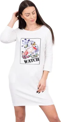 Produktbild von 3D Watch ecrufarbenes Grafikkleid