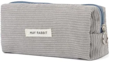 Produktbild von Graues Corduroy-Etui mit Reißverschluss für Schule