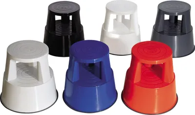 Image de Tabouret à roulettes WEDO, en plastique, bleu / RAL 5002