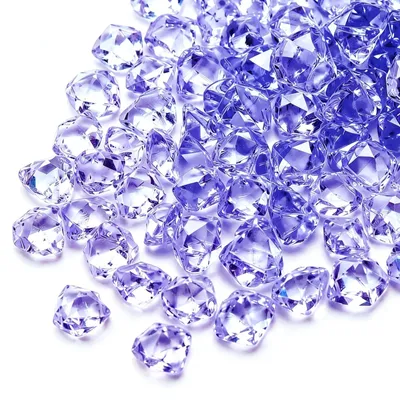 Productafbeelding van Acryl decoratieve diamanten - 600 stuks kristallen steentjes voor decoratie - paars, 11x14 mm