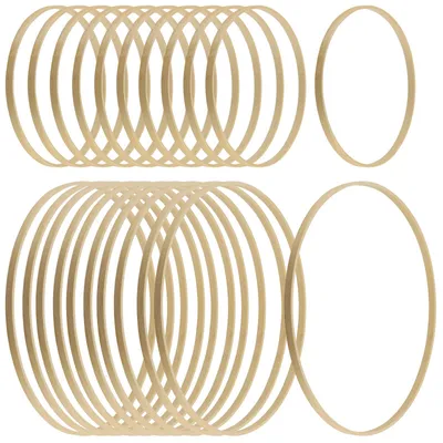 Bastelringe aus Bambus, 20 Stück, 30 cm & 20 cm, natur