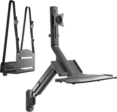 Produktbild von 3 in 1 Monitor Wandhalterung Monitorhalterung mit Tastatur-Ablage Computer-Halterung 17-32" Zoll Gasfeder