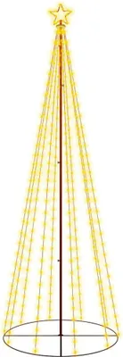 Obrázek produktu pro vidaXL LED vánoční stromek ve tvaru kužele teplá bílá 310 LED 100x300 cm