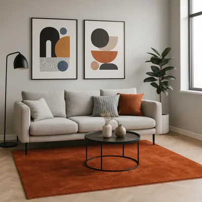Produktbild von Luxus Super Soft Fellteppich Pearl Terrakotta, Größe:160x230 cm