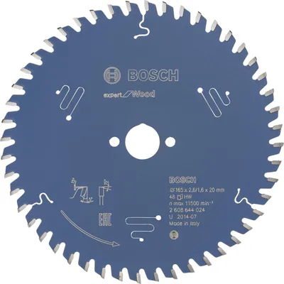 Image de Bosch 2608644024 Bosch Kreissägeblatt EX WO H 165x20-48
