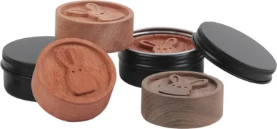 Produktbild von CANDeal 3 Packungen Holz-Aromatherapie-Diffusor, Mini-Diffusor Für ätherische Öle Mit Aufbewahrungsboxen, Rundes Diffusor-Set Für ätherische Öle Für Zuhause, Büro, Schlafzimmer (Kaninchen)