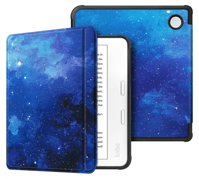 Produktbild von Fintie Hülle für Tolino Vision Color (2024)/Vision 6 (2021) & Kobo Libra Color (2024)/Libra 2 (2021) 7 Zoll eReader - Superleicht Soft TPU Schutzhülle mit Auto Schlaf/Wach, Sternenhimmel