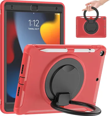 Immagine prodotto di Custodia per iPad 10,2" blindata con supporto girevole Rosso