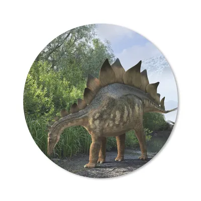 Produktbild von MuchoWow® Mauspad Mousepad Dinosaurier - Berg - Wald - Illustration - Jungen - Kinder - Kleiner Junge 50x50 cm - Mousepads - Maus Mat - Pad - Mausunterlage - Vinyl