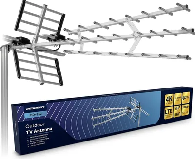 Image de Antenne TV directionnelle extérieure, réception Ultra HD 4K