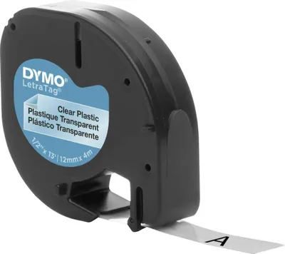 Obrázok produktu pre DYMO LetraTAG - plastová - číra - rolka (1,2 cm x 4 m) 1 rolka(y) pásky - pre LetraTag LT-100H, LT-100T