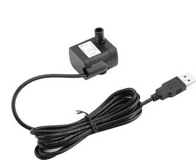 Immagine prodotto di Pompa elettrica submersibile per acquario con mini connettore USB e 3 ventose, dimensioni ridotte, per la circolazione dell'acqua, per acquari.