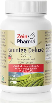 Produktbild von Zein Pharma - Grüner Tee, Grüner Tee Deluxe, 500mg, 60 Kapseln