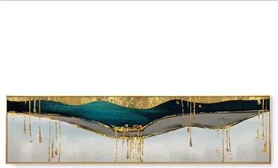 Produktbild von TPFLiving Kunstdruck LW-304 (OHNE RAHMEN) Poster - Leinwand - Wandbild - Hochauflösender Giclée-Druck, langlebig und hochwertig - Abstrakte Strukturen -  - Größe: 45x180cm
