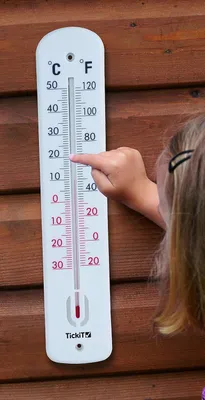 Imagen del producto de Termómetro, con depósito lleno de queroseno, de 30 cm, para uso en interiores y exteriores