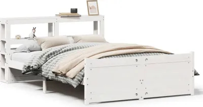 Obrázek produktu pro vidaXL Rám postele s čelem bez matrace bílý 135x190 cm