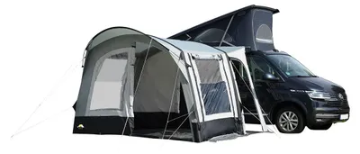 Produktbild von DWT Buszelt Rodeo Air 320 x 200 cm (BxT) - leichtes Air-In Luft-Vorzelt mit Vordach - ideal für Camper Vans inkl. Abspannmaterial und Luftpumpe
